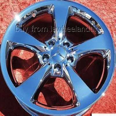 1- CHROME 18" MERCEDES BENZ SL600 SL550 SL500 OEM WHEEL RIM 65327 REAR - Image 1 of 4