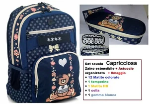 Schoolpack Set scuola ZAINO + Astuccio + set cancelleria CAPRICCIOSA -qualità - Imagen 1 de 1