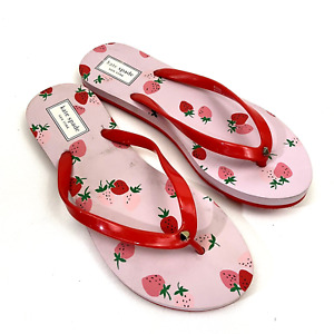 Kate Spade Fiji Flip Flops Wild Strawberries Sandals Summer Size 7/8