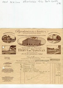 Paris XIX ème 92 Bld de la Villette - Très Belle Entête d'une Papeterie de 1921 - Imagen 1 de 1