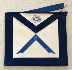 Masonic Master's Lodge Officer Apron - Imitation Leather with Velvet Trim - Picture 1 of 1