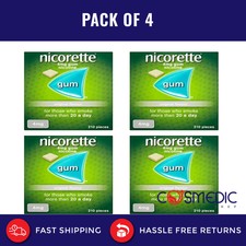 4x Nicorette Original Flavour Gum 4mg (210 Pieces)
