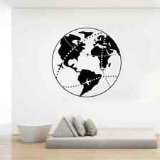 Earth Nature Globe World Map Wall Sticker Vinyl Decor Travel Plane Office Studio