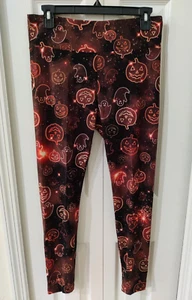 No Boundaries Juniors' Halloween Pumpkin High Rise Leggings Size Large 11-13 NWT - Picture 1 of 3