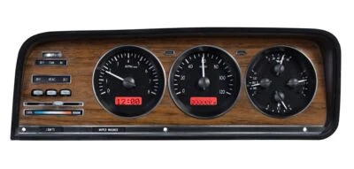 Dakota Digital 1973-85 Jeep J-Trucks Black / Red LED Gauge Kit VHX-73J-WAG-K-R - Image 1 of 4