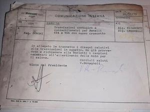 Alejandro de Tomaso , autografo originale su documento ( foglio singolo ) - Picture 1 of 1