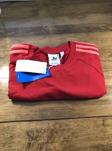 adidas Men's Originals 3-Stripes Cali T-Shirt Red Size XL - Picture 1 of 3