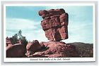 Postcard CO Balanced Rock Stone Scenic View Garden of the Gods Colorado      