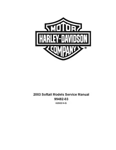 Printed Service Repair Work Shop Manual 2003 Harley Davidson FLSTFI Fat Boy EFI - Picture 1 of 4