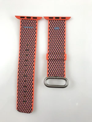 Original Apple Watch Tejido NYLON Correa 38MM 40MM 41MM Correa Naranja Picante Cuadros Foto 1 de 4