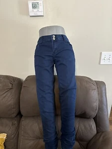 Jegging clásico delgado Rue21 Juniors talla 3/4 regular talla media azul oscuro - Imagen 1 de 4