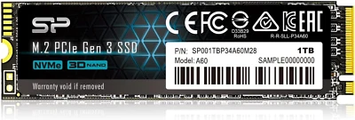 Silicon Power 1TB - Nvme M.2 Pcie Gen3X4 2280 SSD (SP001TBP34A60M28) - Image 1 of 4