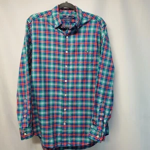 Vineyard Vines Northern Shore Plaid Slim Tucker Shirt Men's Size M - Picture 1 of 8