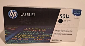 HP Q6470A (501A) Black Toner Cartridge Genuine OEM Original EXCELLENT !!! NEW - Picture 1 of 4