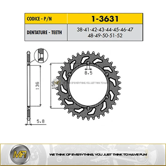 PARA HUSQVARNA CR 125 1990 A 2012 PIÑÓN TRASERO ACERO SUNSTAR 520 - 49 DIENTES Foto 1 de 1