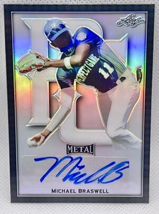 2020 MICHAEL BRASWELL Perfect Game Black Refractor AUTO RC #'d 2/15
