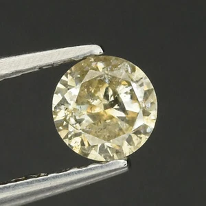 0.31 Cts Untreated Diamond Sparkling Yellow Grey 100% Natural Diamond - Picture 1 of 3
