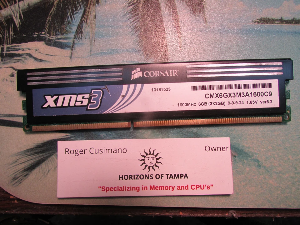 Corsair CMX6GX3M3A1600C9 2GB PC3-10600 (DDR3-1333) DIMM Desktop RAM  - Image 1 of 1