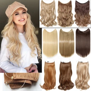 Secret Headband Invisible Wire In Band REAL Long THICK Hair Extensions Blonde - Picture 1 of 37