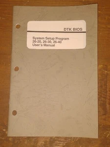 Instrukcja obsługi Książka dtk Bios System 26-20 30 40 PC XT AT VTG gra obliczeniowa itp. - Zdjęcie 1 z 4