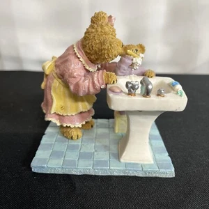 Statuetta in resina Boyds Bears & Friends: Bearstone Collection routine buonanotte #1E - Foto 1 di 6