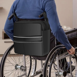 Rollstuhltasche Hinten Rollstuhl Tasche Seitentasche Rollstuhl Rucksack Schwarz_