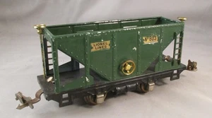 Lionel 803 Green Tinplate Prewar O Hopper Car painted used good condition - Picture 1 of 11