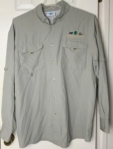Great Smoky Mountains Park Vented Fishing Outdoor Long Sleeve Shirt Men’s Large - Picture 1 of 12