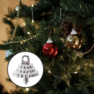  100 Pcs Cappucci Rotondi Dell'ornamento Natale Tappi Ornamentali - Immagine 1 di 4