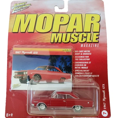 Johnny Lightning 1967 年普利茅斯 GTX Mopar Muscle 1: 64 白色 Lightning Chase — 第 1/4 张图片