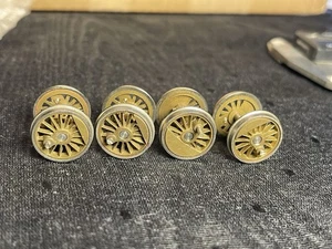 ?-8-?  18.3 mm DRIVERS BRASS STEAM LOCOMOTIVE VINTAGE HO JAPAN / KOREA IMPORT - Picture 1 of 3