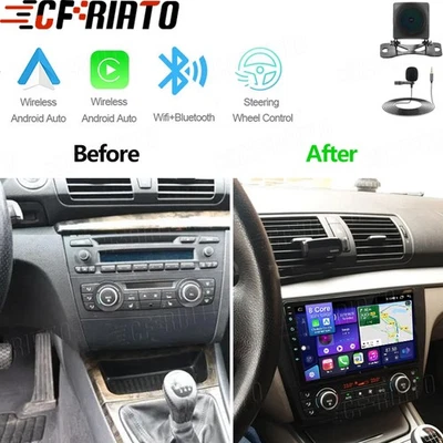 Radio GPS estéreo para automóvil 6G+128 GB para BMW Serie 1 E81 E82 E87 9" Android 15 Foto 1 de 4