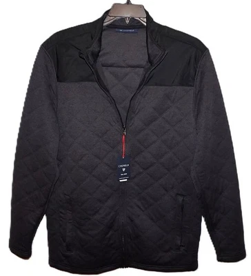 Abrigo para Hombres Cremallera Completa Negro Acolchado Ropa Activa ALTO LT Bolsillos con Cremallera Cremieux Nuevo con Etiquetas Foto 1 de 4