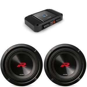 Alpine (2) R2-W8D4 8" R-Series Sub w/ R2-A75M Mono Amp Bundle - Picture 1 of 7