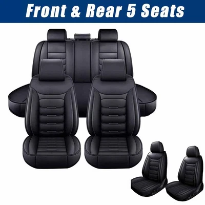 For Honda Accord Civic CRV HRV Leather Car Seat Covers 5-Seat Full Set Cushion K - Изображение 1 из 4