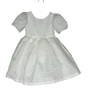 Janie and Jack Special Occasions Girls Size 4 Dress Floral White - Picture 1 of 7