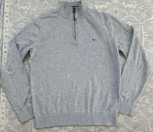 Vineyard Vines 1/4 Zip Pullover Sweater Top Boy's Size XL 18 Gray - Picture 1 of 4