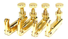 Set of 4 gold coloured violin fine tuners adjusters 4/4 - 3/4 size free postage