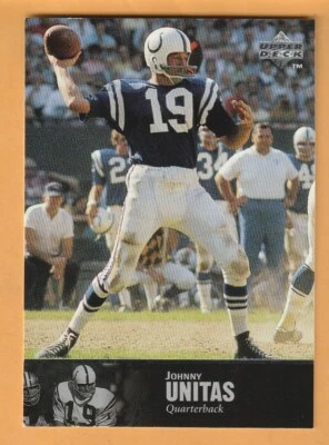 Johnny Unitas Baltimore Colts 1997 Upper Deck Legends #9 Louisville 16I - Image 1 of 2