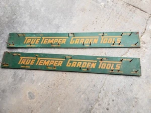 Vintage True Temper Metal Signs Garden Tool Rack Advertisement Store Display - Picture 1 of 4