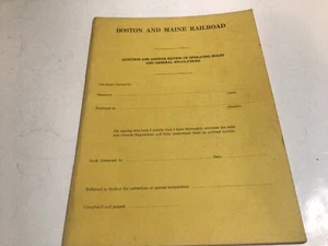 Vintage Unused Boston and Maine Railroad Operating Rules, Regulations Manual - Picture 1 of 7
