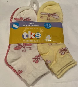 NWT Girls 4-Pack Low Cut Socks Size 4-10 - Picture 1 of 2