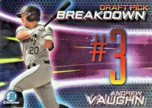 2019 Bowman Chrome Draft Andrew Vaughn Rookie Breakdown Prospect #3 Pick Chicago - Bild 1 von 2