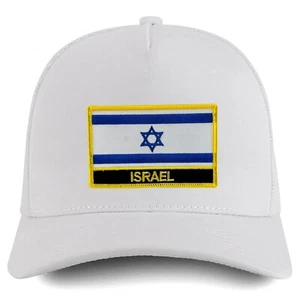 Israel Flag Embroidered Patch 5 Panel Pro Style Mesh Back Cap -Free shipping - Picture 1 of 20