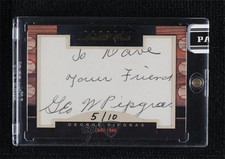 2011 Donruss Limited Cuts Cut Signatures /10 George Pipgras #138 Auto