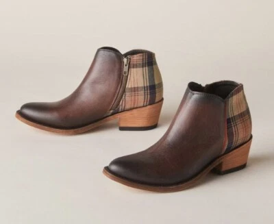 Nuevo en caja Catálogo Sundance Liberty Cuero Negro “Sally Plaid Boot” talla 8 $250 Foto 1 de 4