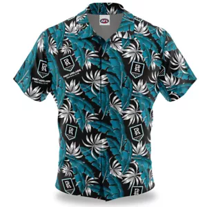 Port Adelaide Power AFL Paradise Hawaiian Polo Shirt Sizes S-5XL! - Picture 1 of 2