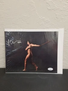 LAUREN CHAMBERLAIN SEXY Softball SIGNED 8x10 PHOTO JSA CERTIFIED OU Sooners - Picture 1 of 4