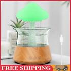 Rain Drop Humidifier with 7 Colors LED Night Light (Wood Color+Remote Control B)