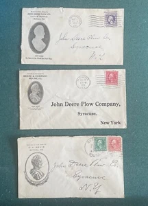 Lot Of 3 Vintage Covers John Deere Plow Co Moline IL Bethel ME Baltimore MD - Picture 1 of 8
